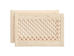 Puertas de armario con diseño de celosía, 2 piezas, pino macizo, 59,5 x 39,5 cm, MAISON EXCLUSIVE