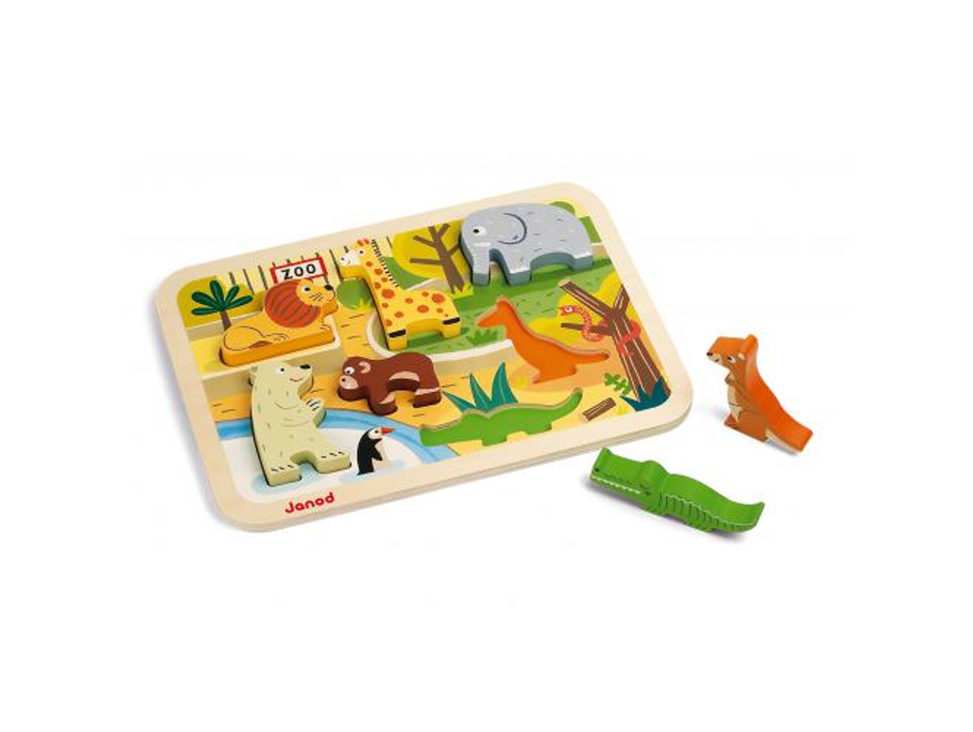 Puzzle Educativo JANOD Chunky Zoo (7 Piezas)