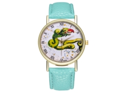Reloj De Pulsera Analógico De Cuarzo Con Esfera Redonda - Moderno Y Duradero (menta)