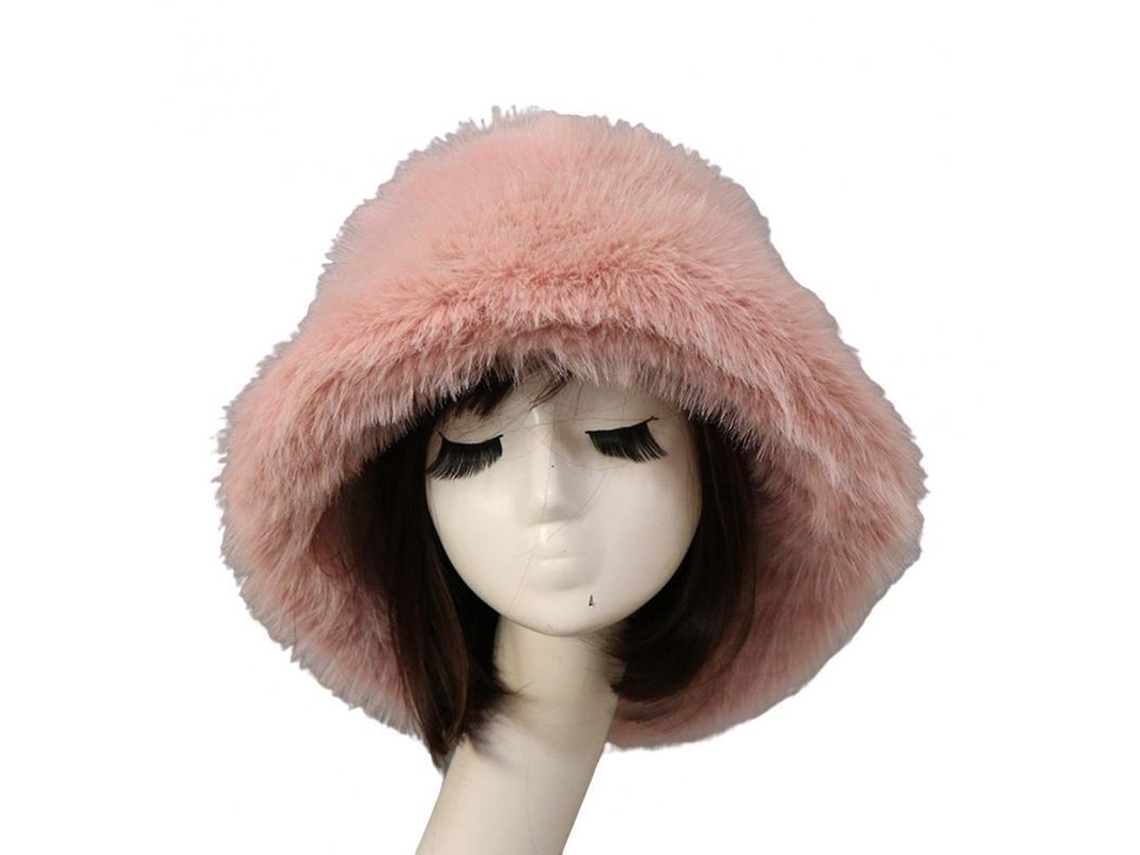 2026-gorro De Pescador Para Mujer Oversize De Pelo Falso Esponjoso Con Protección Para Orejas, Abrigo Térmico Para Invierno Rosa