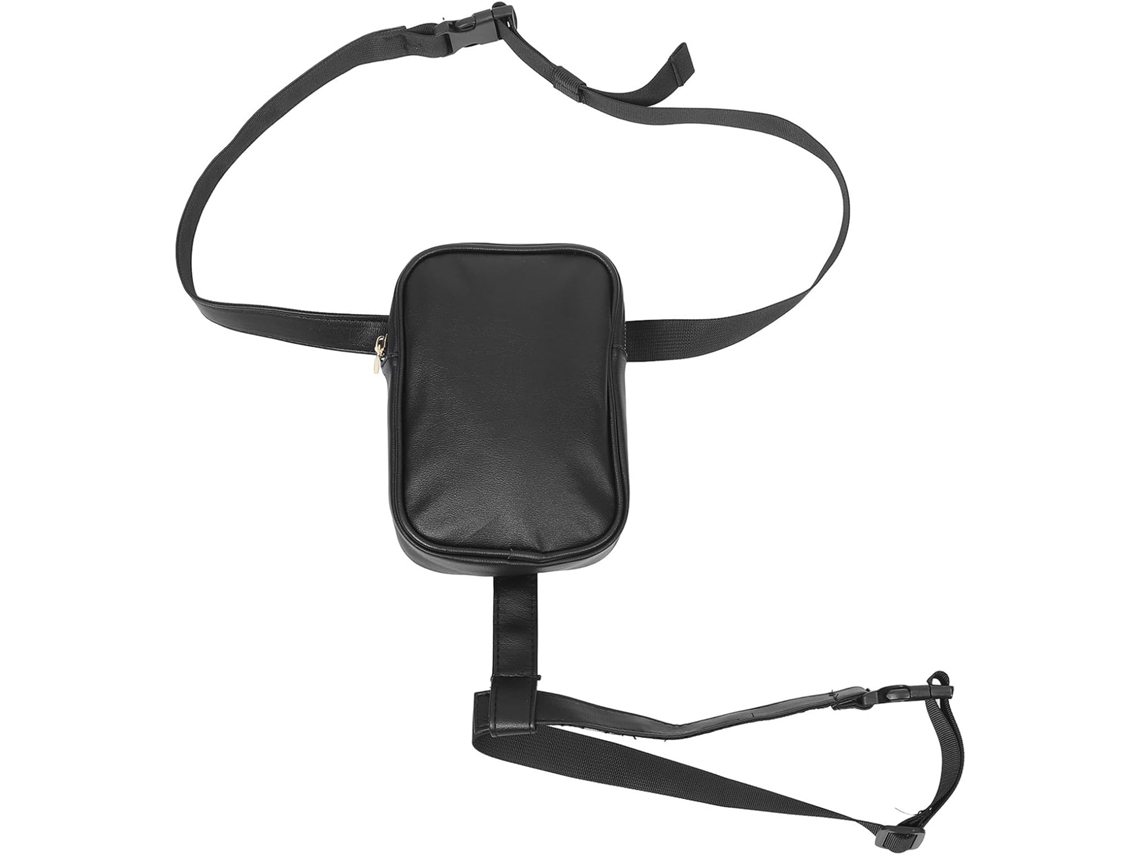 Riñonera Ligera De Pu Con Múltiples Bolsillos, Ideal Para Moto Y Camping.