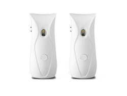 2 dispensadores automáticos de spray para baño de pared con pulverización programada y frescura automática.