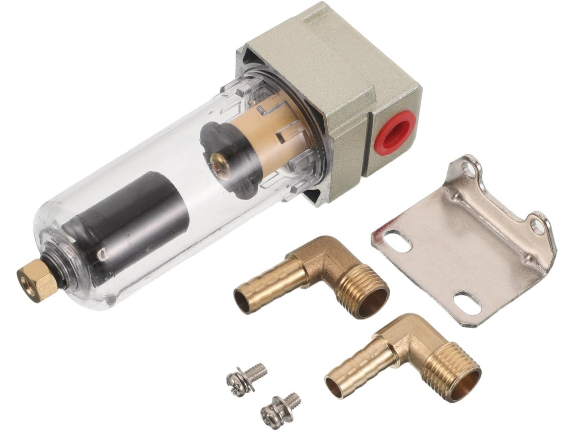 Separador de aire manual Topbathy con núcleo de cobre y filtro compacto para sistema de drenaje de compresor.