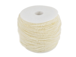 Rollo De 100 M De Cuentas De Perlas De Imitación De Abs Beige De 2,5 Mm Para Bodas, Navidad Y Decoraciones Diy.