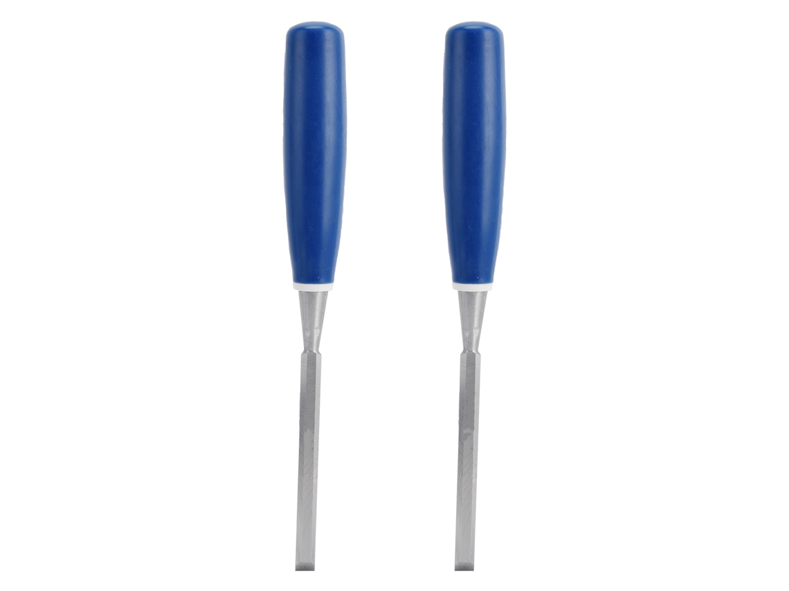 Juego de 2 púas de madera de alta dureza con mango azul | Sin marca