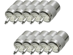 10 Conectores Macho Pl259 Uhf Para Soldar, Accesorios Para Cables Rg58, Rg142, Lmr195 Y Rg400