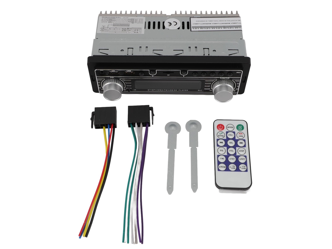 Kit De Autorradio De Un Solo Din Con Bluetooth 5.0, Mp3, Usb, Fm Y Control Remoto De 12 V Universal.