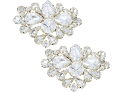 Clipes De Sapato De Noiva Em Cristal Dourado, Acessórios Elegantes Para Sapatos De Noiva, Conjunto