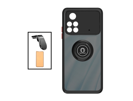 Funda para Xiaomi Poco X4 Pro, Poco X4 Pro 5G GIFT4ME Vidrio Templado Negro