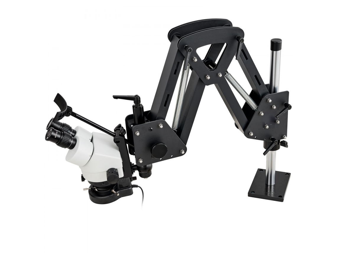 Microscopio Estereoscópico Profesional con Zoom Ajustable, Iluminación LED y Soporte Multidireccional Tekmaquinas