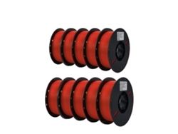 Filamento PLA para impresora 3D, diámetro de 1,75 mm, rollo de 1 kg, PLA rojo OEM de 10 kg