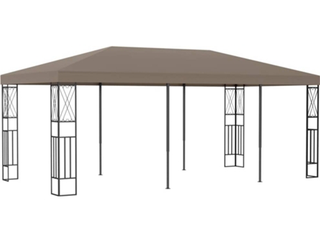 vidaXL Cenador de tela gris taupé 6x3 m