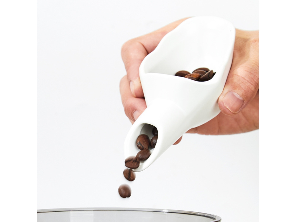 Cuchara medidora universal para café molido en grano, modelo 2025, fabricada en cerámica.