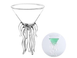 Copa de cóctel con diseño de medusa y pulpo, copa de vino transparente, 1 unidad, Rosewell