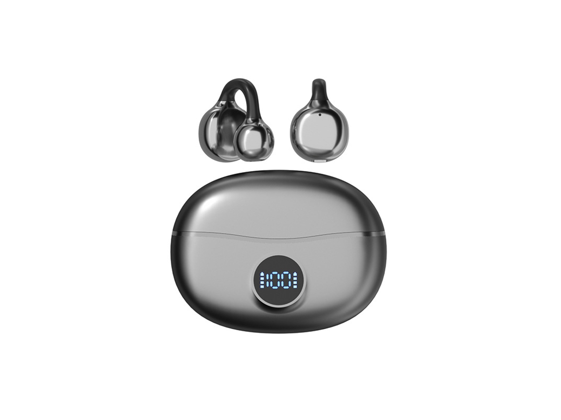 Auriculares inalámbricos con clip D151, negros, de larga duración, con cancelación de ruido, marca blanca universal, Sfushos