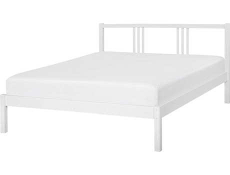 BELIANI Cama doble Vannes en Pino Blanco 147x209x80