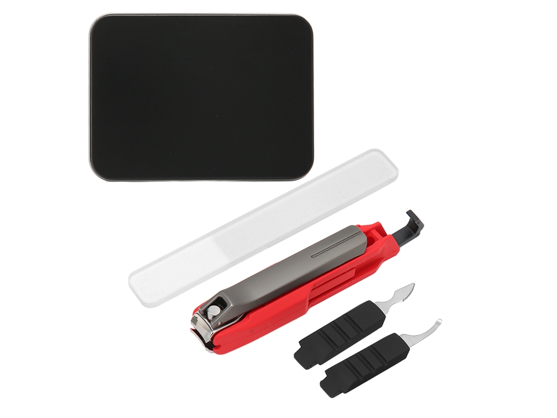 Tijeras De Uñas Multifuncionales Antisalpicaduras, Resistentes A Roturas, Para Pulido Físico, Rojas Y Negras.