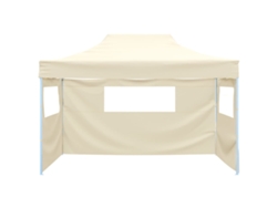 Tienda de campaña plegable de 3 paredes, 3x4,5 m, color crema.
