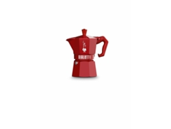 Cafetera italiana exclusiva Bialetti Moka, aluminio rojo, 3 tazas, VETONEK