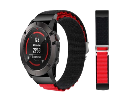 Correa Alpine G-Hook Ajustable Amazfit T-Rex Negro y Rojo