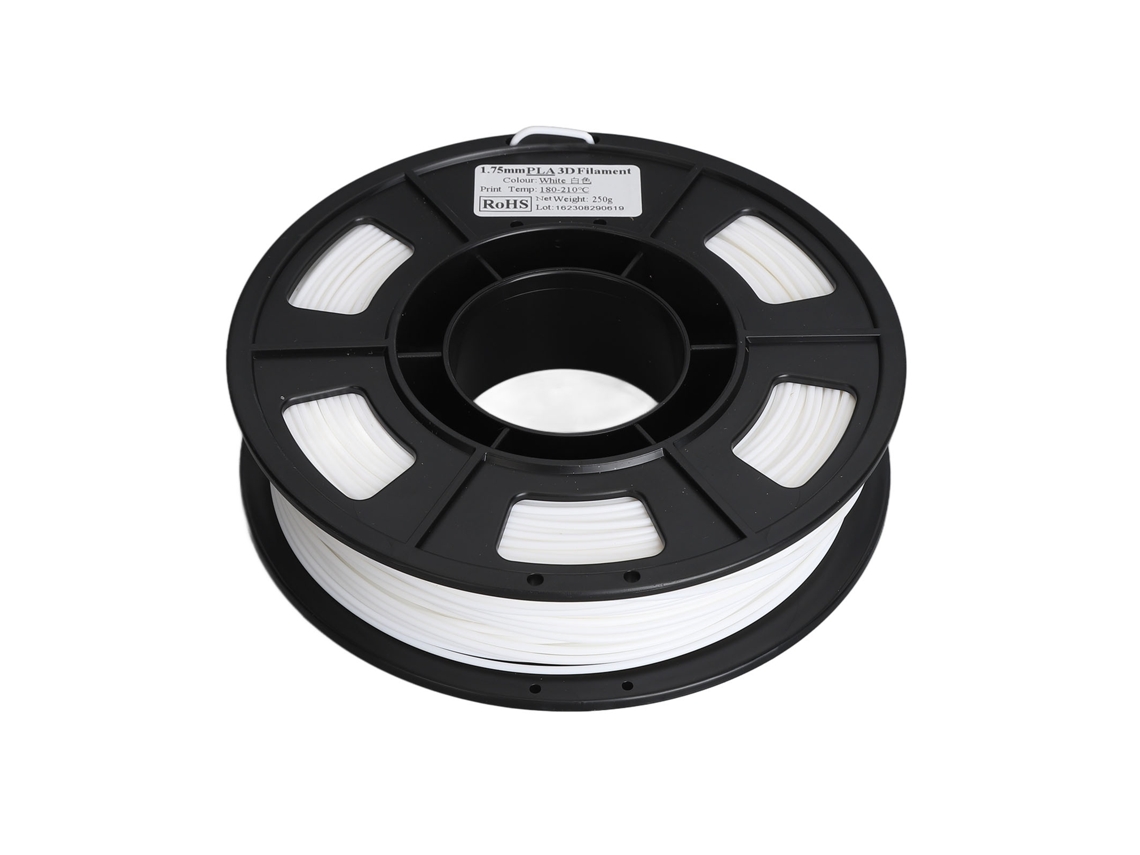 Hilo Pla Blanco 1.75mm Para Impresora 3d, 250g, Temperatura 180-210°c, Reemplazo De Recarga
