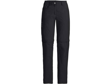 Pantalones para Mujer VAUDE Farley Zip Off V Regular Negro para Montaña (36)