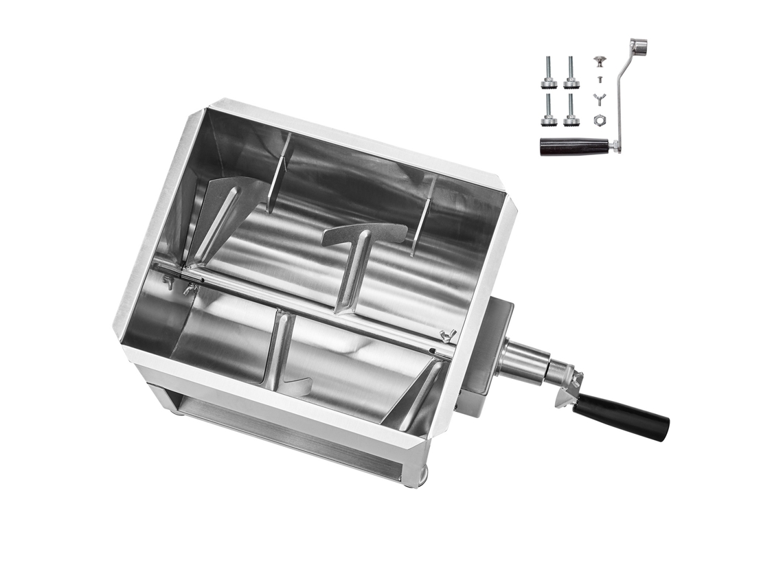 Amasadora Manual de Carnes, Tanque Succebuy 30L, Capacidad Máxima de Mezcla 13,6 kg, para Embutidos.