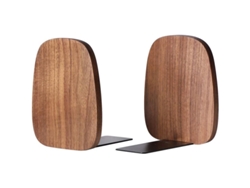 Sujetalibros De Madera De Nogal, Decorativos Para Libros, Archivos O Revistas Pesadas (2 Unidades)