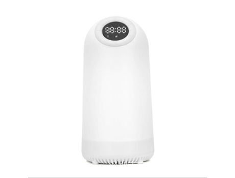 Altavoz Bluetooth brillante, lámpara de mesita de noche táctil con despertador Radio FM Luz ajustable 8 colores Luz descolorida portátil