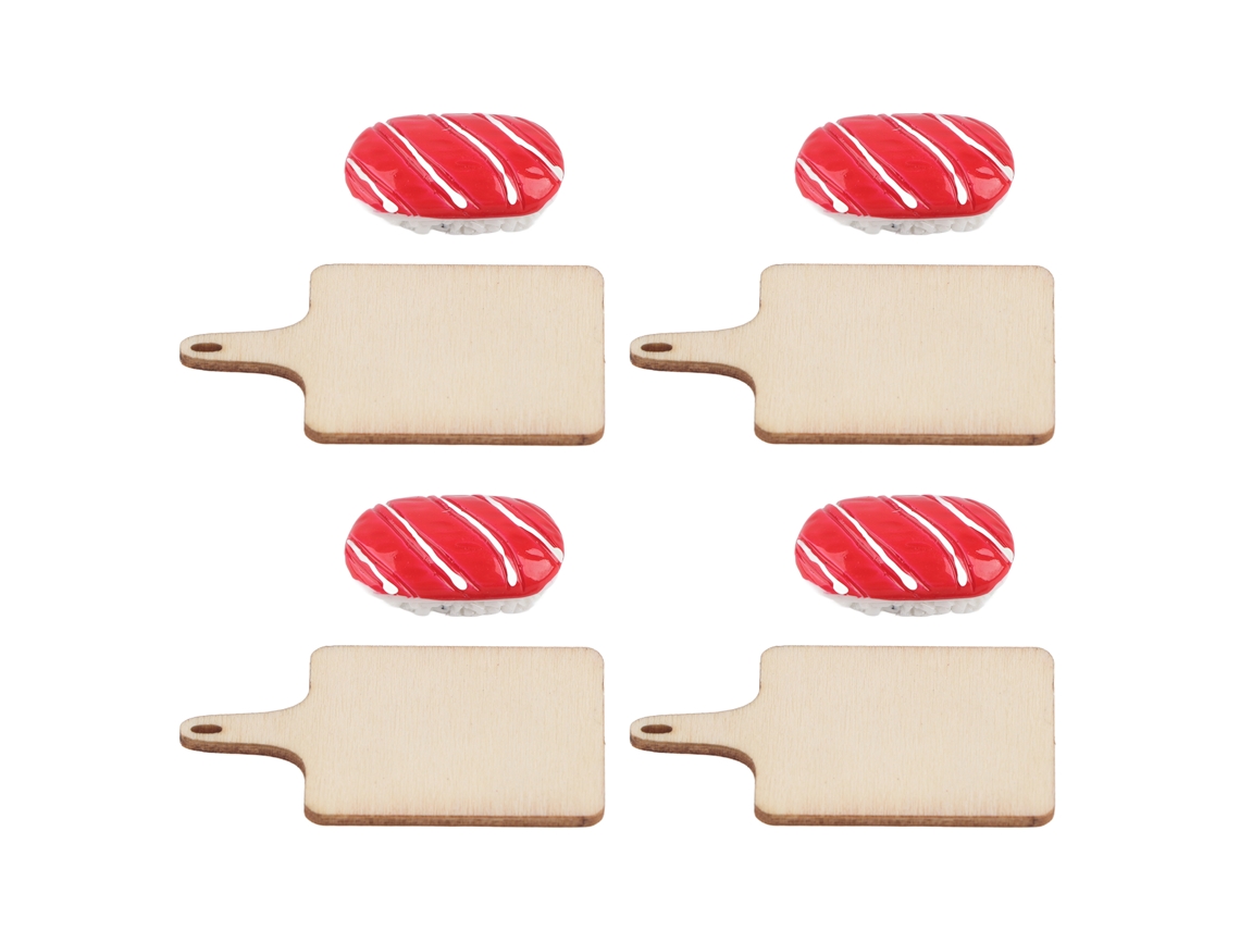 Brinquedo De Sushi De Salmão Simulado Decorativo Para Casa De Bonecas Padaria Restaurante