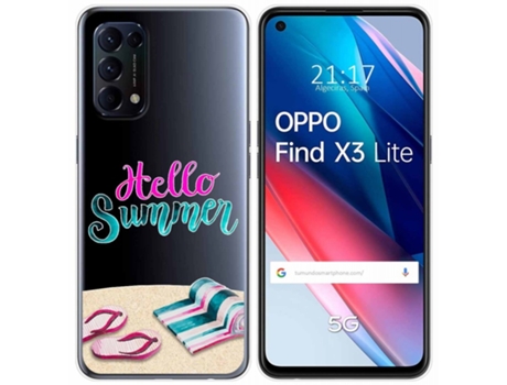Carcasa Oppo Find X3 Lite TUMUNDOSMARTPHONE Dibujos Transparente