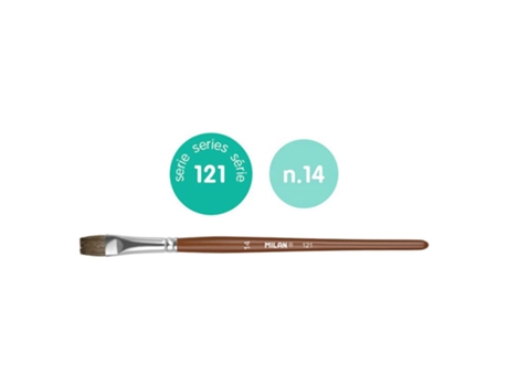 Pincel Escolar Plano S Serie 121 Não. 14 Castanhomilan