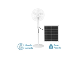 Ventilador DC de Pie Solar Clima Blanco 30W con USB FABRILAMP