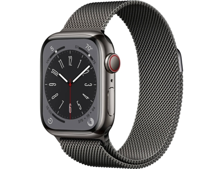 APPLE Watch Series 8 GPS+Cellular 41 mm Grafito con Loop Milanese Grafito