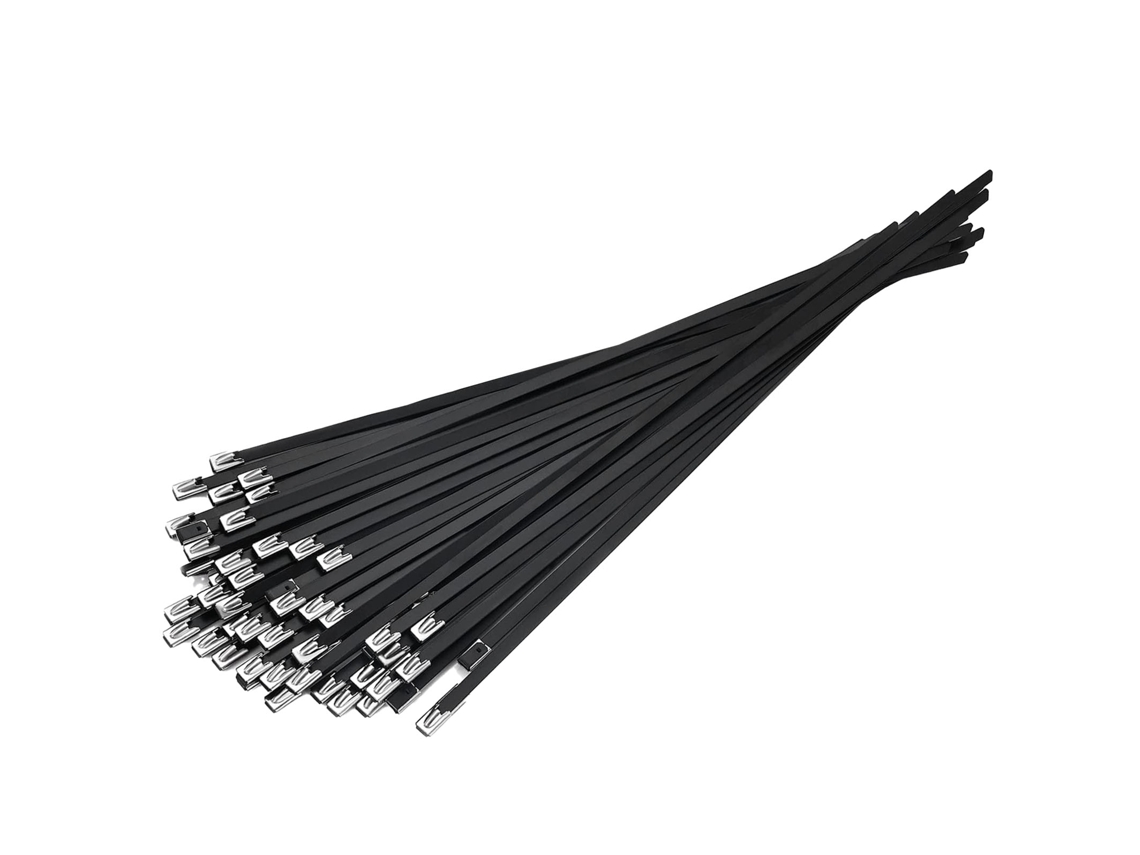 100 Piezas Abrazadera Metálica Auto-bloqueante Acero Inoxidable 304 4.6x0.25x300mm Para Maquinaria