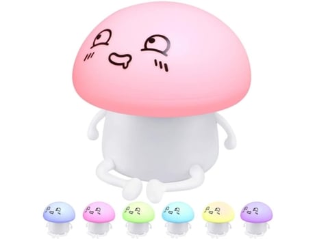 Lámpara de noche para niños, linda lámpara de noche para bebés de 7 colores con control táctil, lámpara recargable por USB para dormitorio infantil...