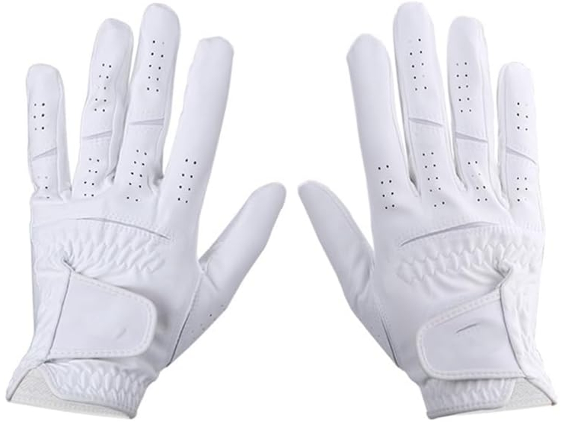Guantes de golf para hombre, para mano izquierda o derecha, suaves, blancos y grises, para entrenamiento | Sin marca