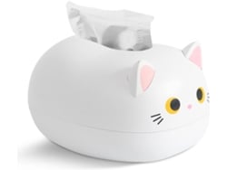 Gabinete De Guardanapos Com Estampa De Gato - Branco