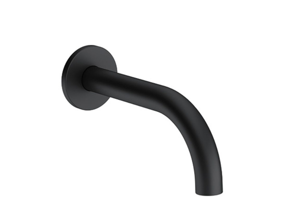 Caño de baño Kludi Bozz, montaje en pared, proyección de 160 mm, 3850539, negro mate