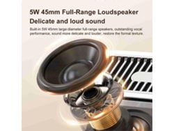 Altavoz portátil con sonido estéreo de 360° y forma de CD vintage, inalámbrico por Bluetooth para el hogar y el exterior.