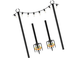 Juego De 2 Soportes De Hierro Reciclables Extra Resistentes Para Tiendas De Campaña - Accesorio De Camping Para Varios