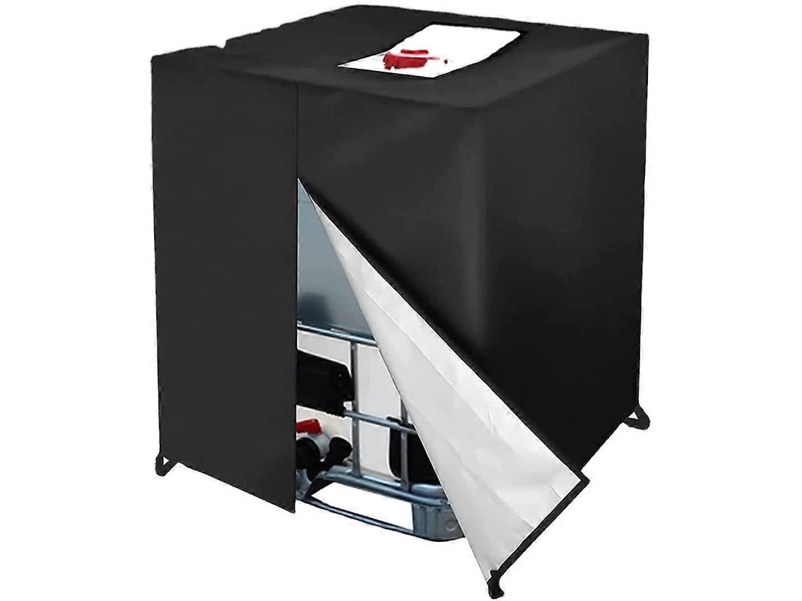 Tapa De Tanque Ibc 1000l, Tapa De Jarra 210d, Tapa Cremallera, 120x100x116cm (negro)