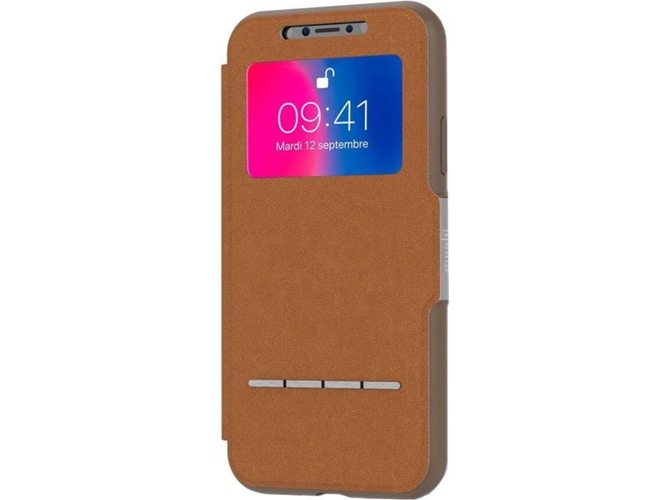Carcasa iPhone X, XS MOSHI Sensecover Marrón