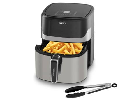 Freidora Sin Aceite SOGO Fre-Ss-10885 6,5L Digital Inox Con Pinzas