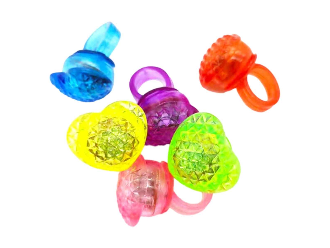 VVJIJILLY Anel Luminoso Em Forma De Morango Com Luz Led, Anel De Borracha Macia, Brinquedo Com Luz Fluorescente E Flash Suave