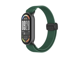 Pulsera elástica de nailon con hebilla magnética de metal para Xiaomi Smart Band 10/9/8