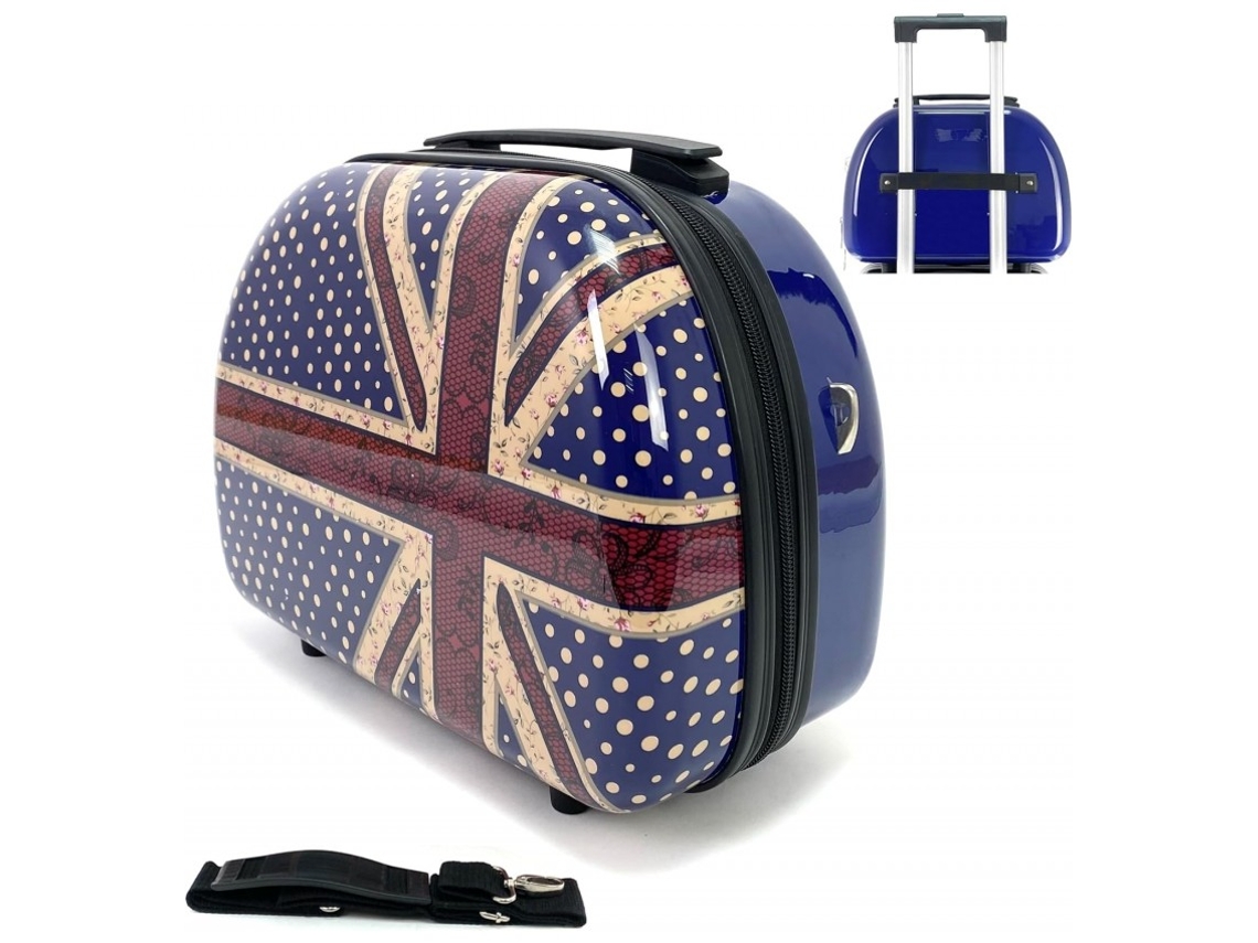 Neceser Para Maletas Equipaje De Mano Cabina Aptas Para Ryanair Vueling Estampado De Inglaterra (Azul) COSHANO