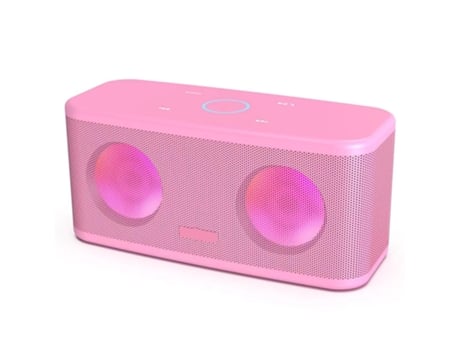 Altavoz CHRONUS Inalámbrico portátil con sonido HD de 12W y graves IPX4 resistente al agua rosa