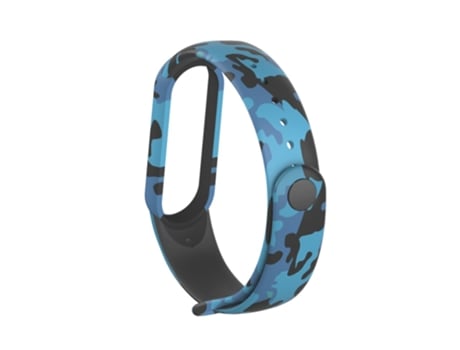 Correa TPU + PU ajustable para Xiaomi Mi Band 5 - azul/camuflaje