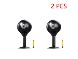 Juego de 2 sacos de boxeo con ventosa para usar sobre la mesa, ideales para entrenar y aliviar el estrés, CUICH (negro)